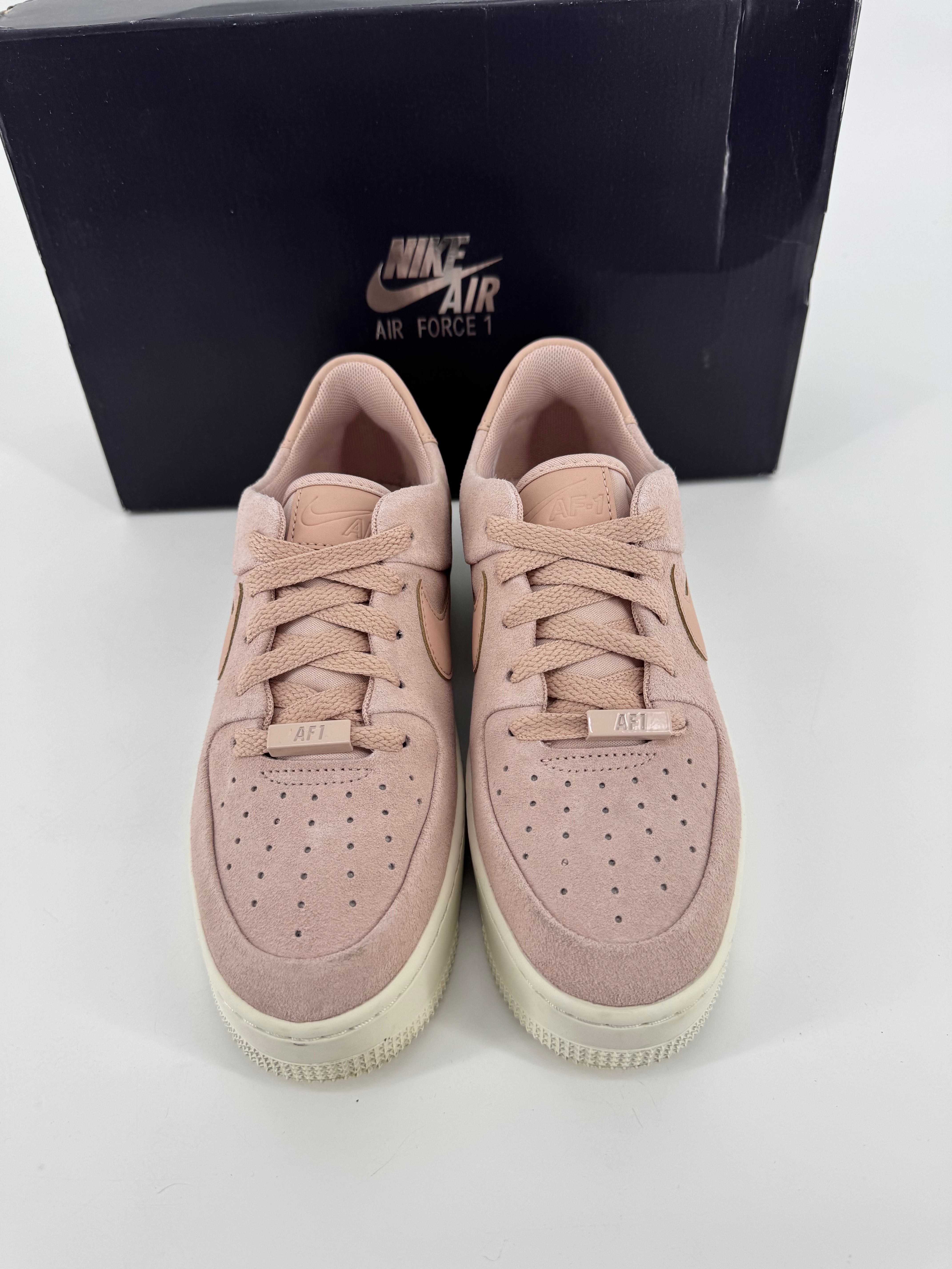 Nike air force  sneakersy damskie 38 na platformie różowe pudrowy róż