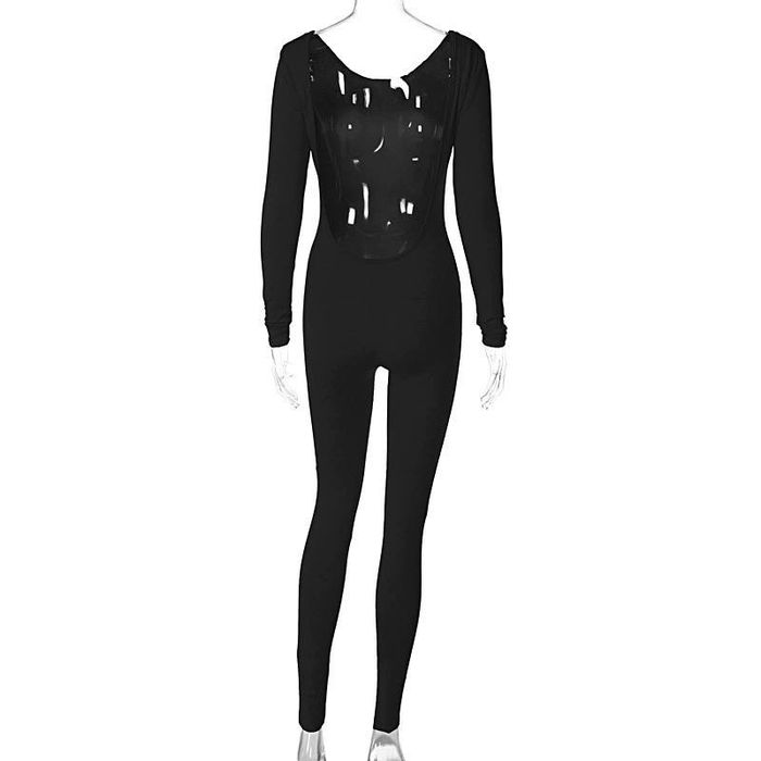 Комбенизон M/L черный с открытой спиной комбез утягивающий