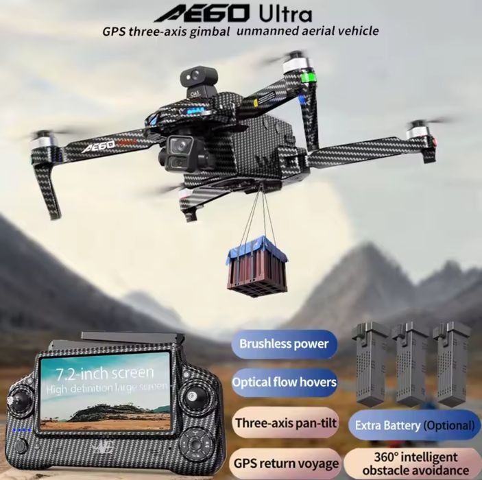 AE 90 ULTRA квадрокоптер дрон 12км великий екран супер зйомка 4к