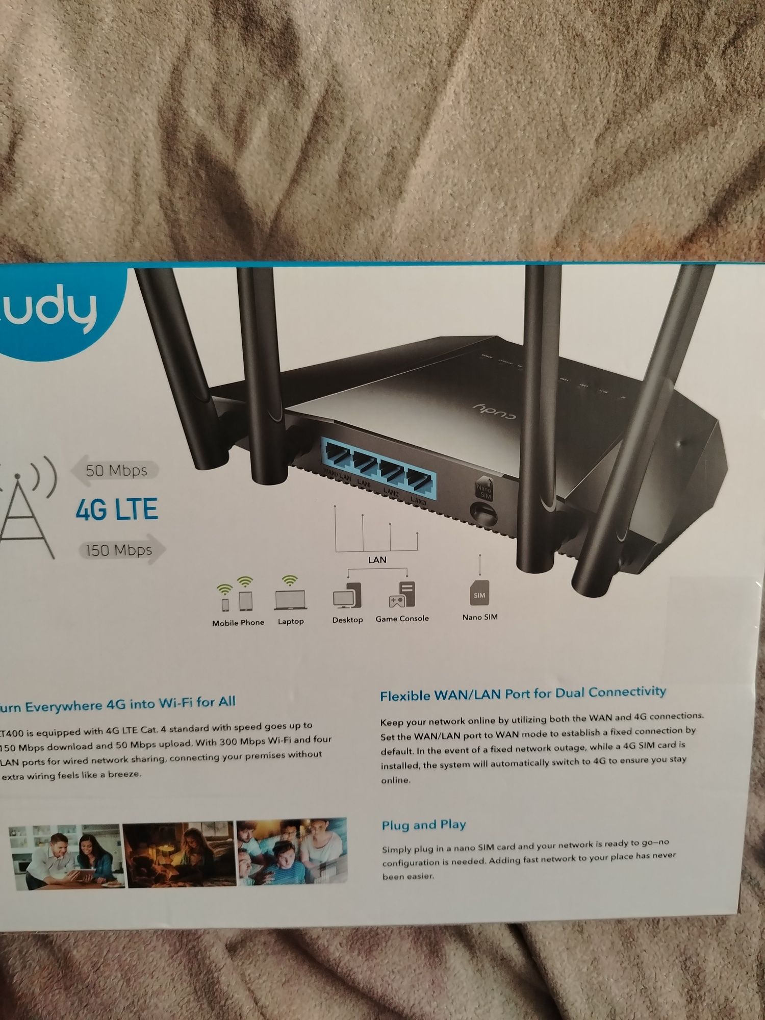 Router Cudy 4g lte na sim