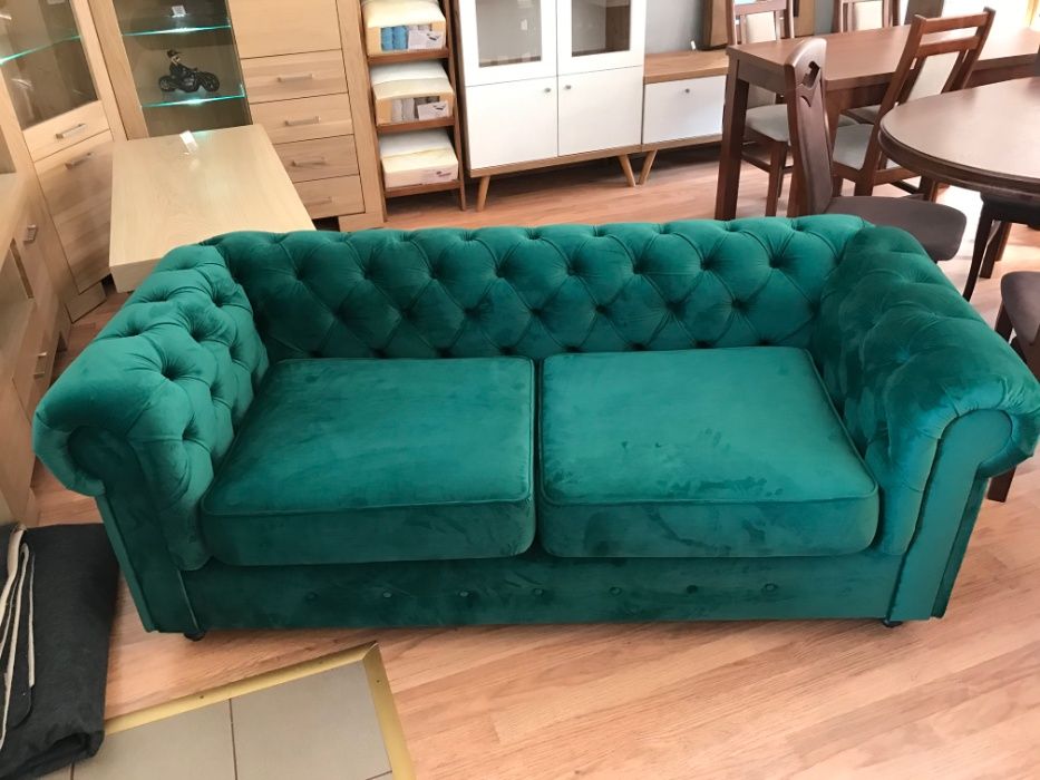 Sofa Chesterfield z funkcją spania