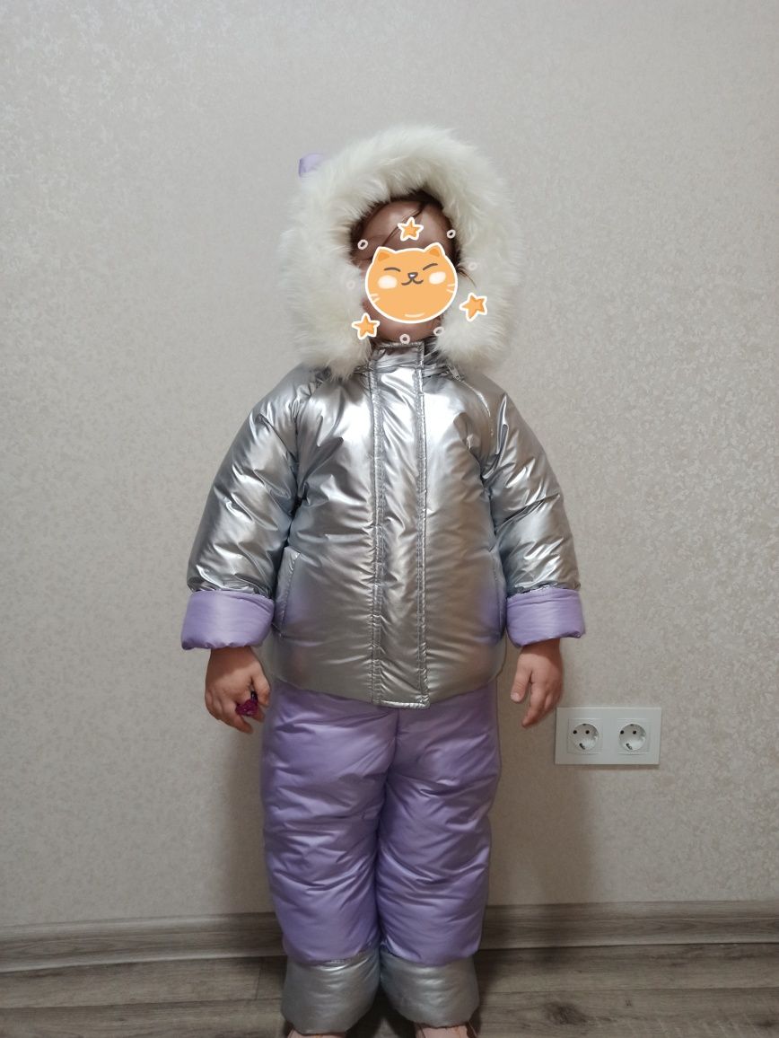 Комбинезон для девочки очень теплый раздельный
