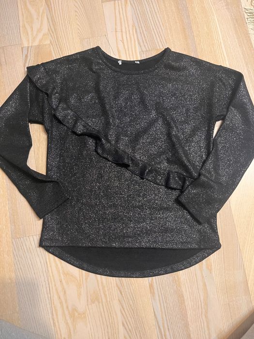 Jak Nowy Sweter elegancki wizytowy brokatowy czarny Primark rozm 140