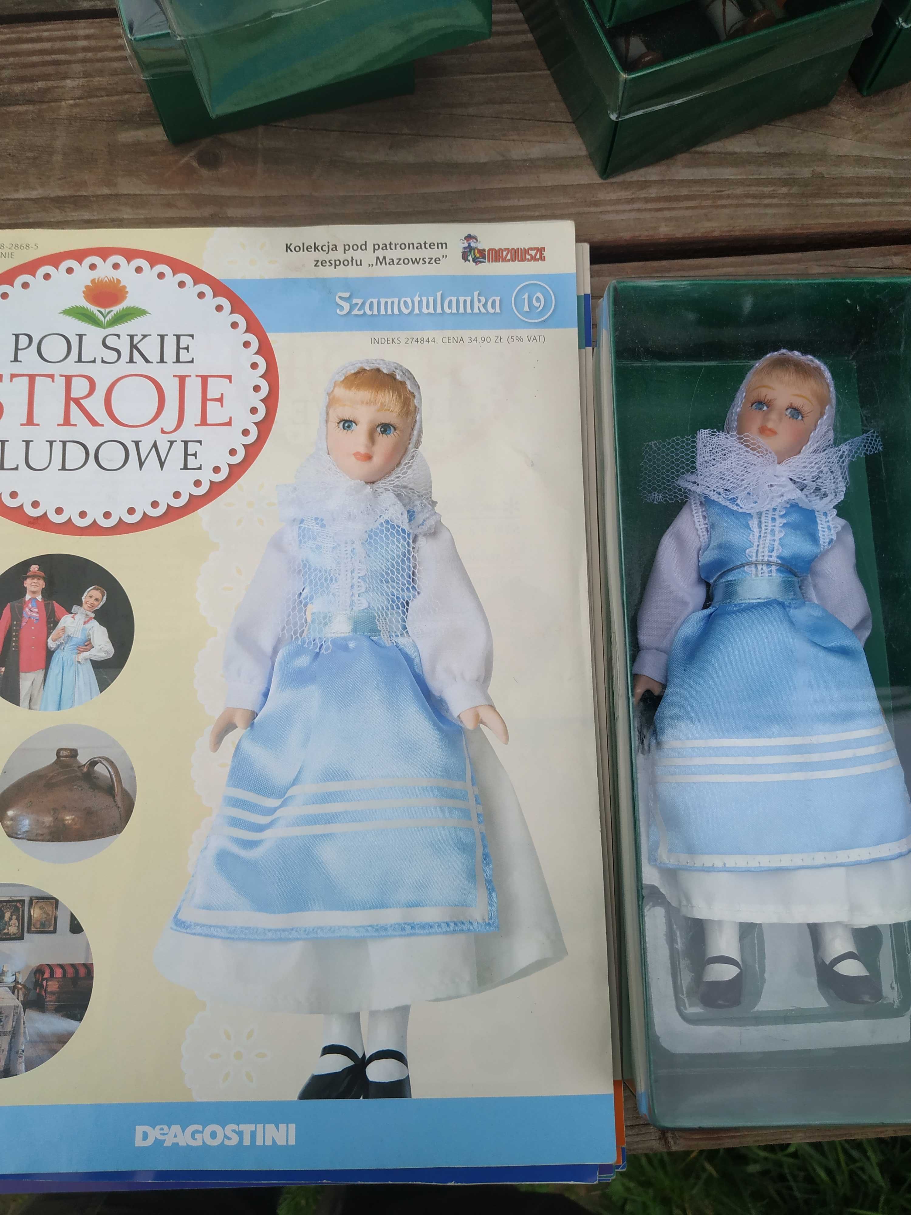 Porcelanowa lalka w polskim stroju ludowym