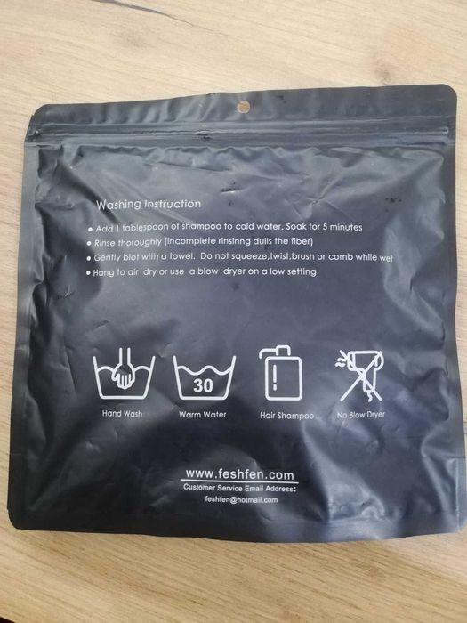 Peruka do włosów, kok jasny kasztan