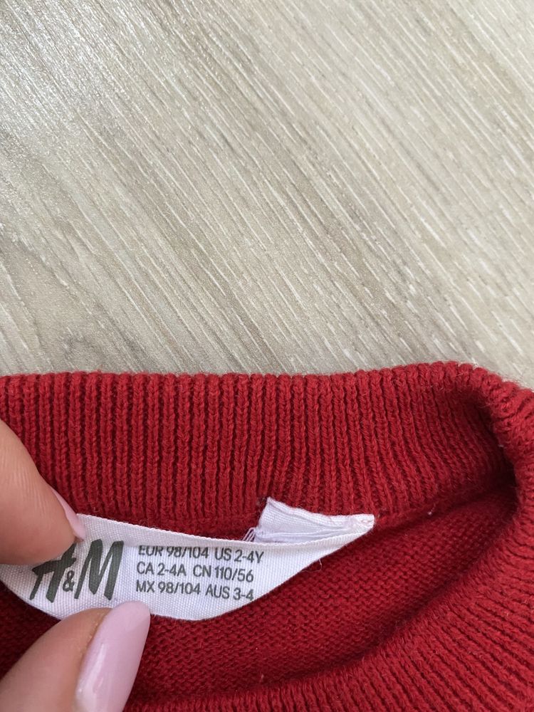 Sweter w paski, H&M, rozm. 98-104