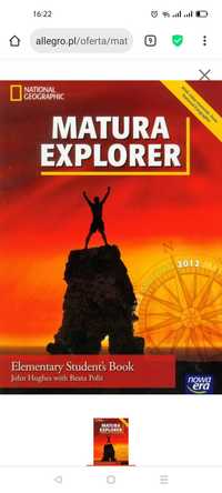 Matura Explorer angielski  elementary students book podręcznik