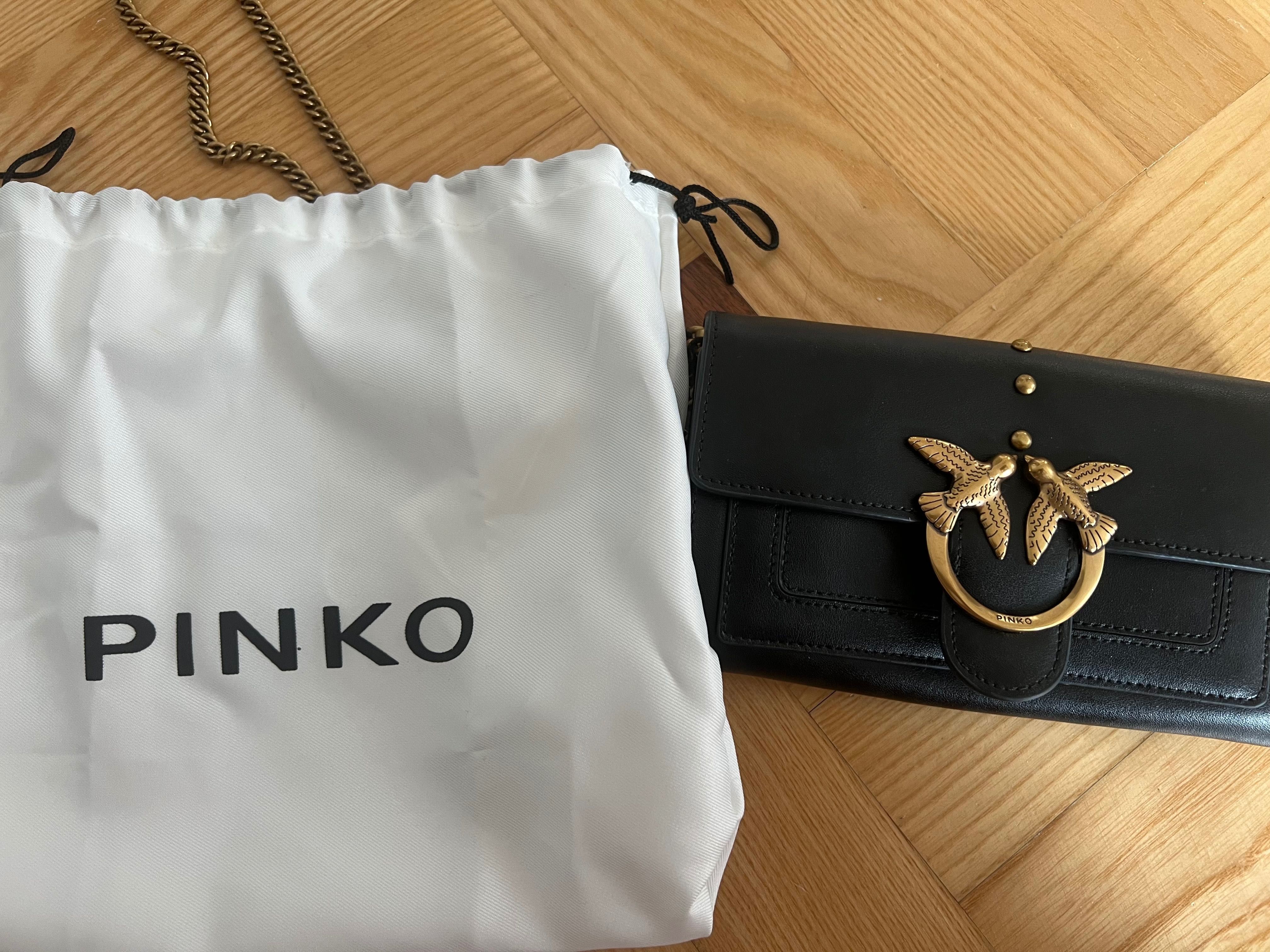Pinko Mini Czarna Love One Wallet nowa oryginalna nieużywana