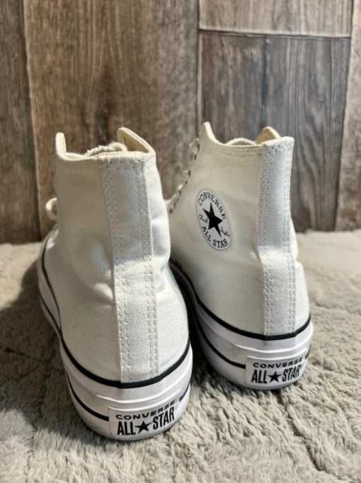 Białe buty trampki na platformie Converse All Star Ctas Lift Hi 40