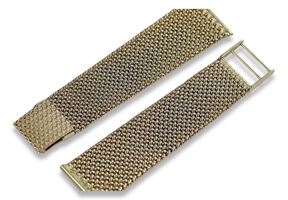 Złota bransoleta 14k 585 do zegarka męskiego mbw014y W
