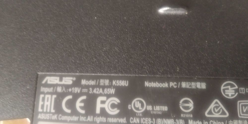 portatil k556u assus para pecas ou arranjo