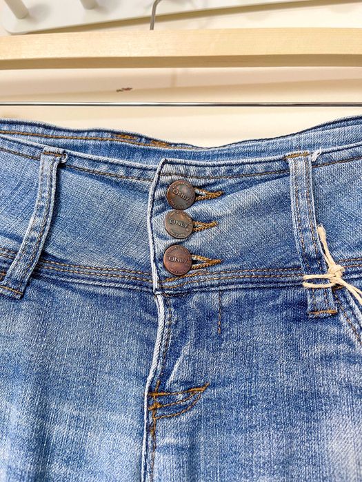 Calças jeans ganga botões Only Denim - Regular straight, 32