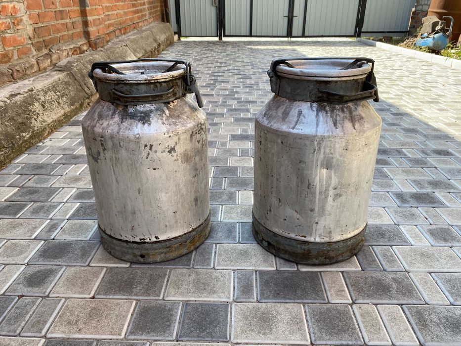 Алюминиевый бидон емкость под жидкость сыпучие бочка тара бідон бедон