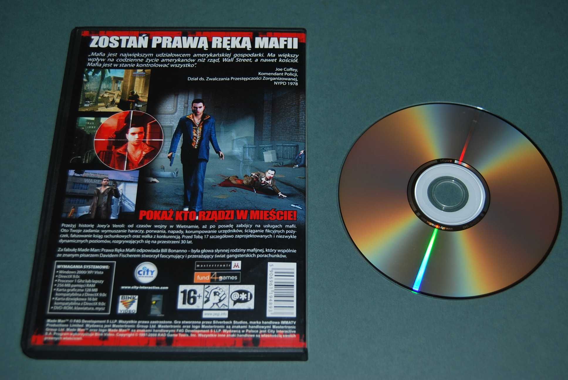 MadeMan Prawa Ręka Mafii Gra na PC Retro 2008r