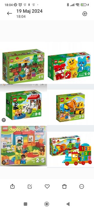 Klocki LEGO Duplo paczka 7 zestawów