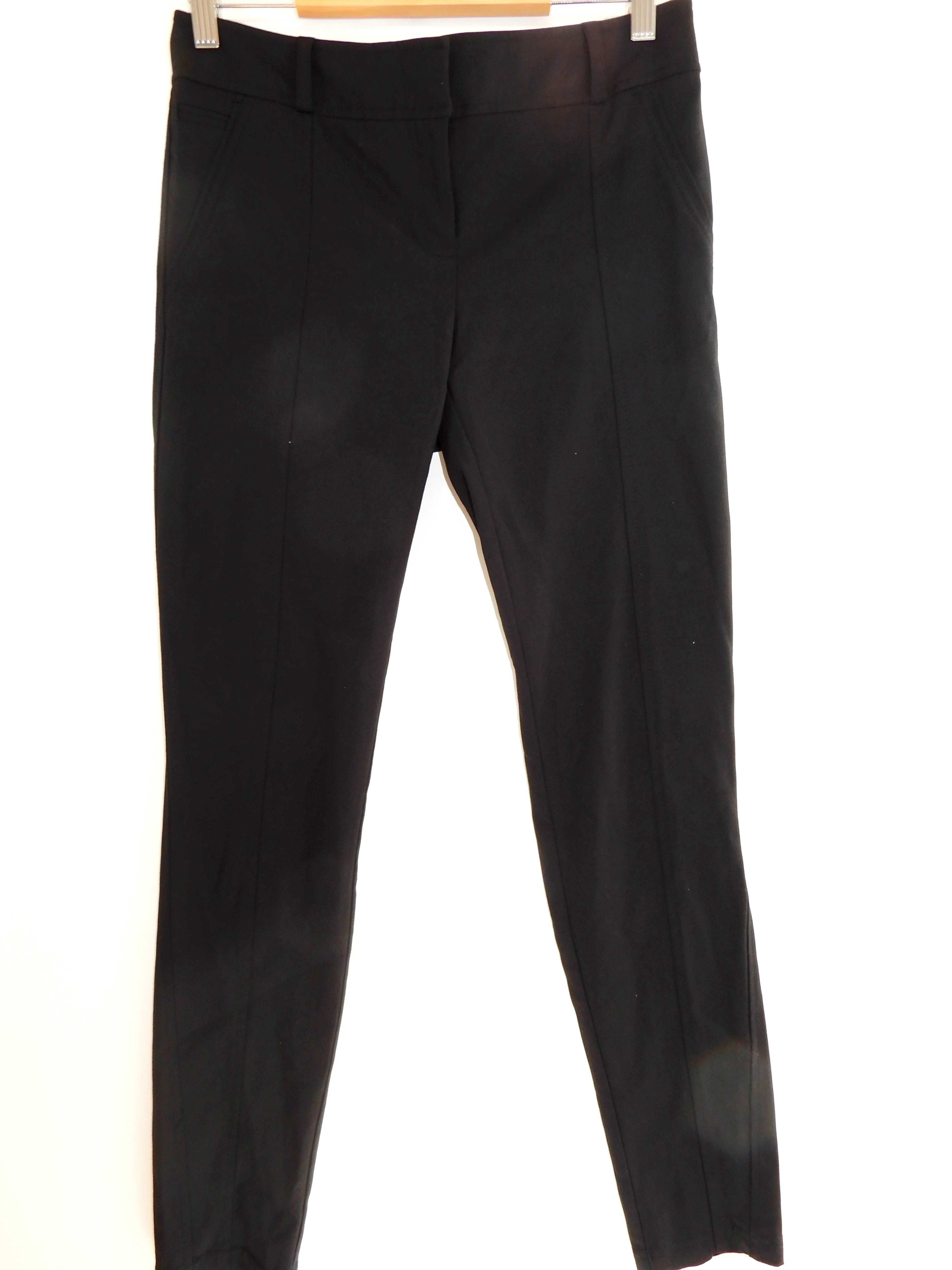 Spodnie rurki skinny materiałowe czarne River Island 34/36 XS/S