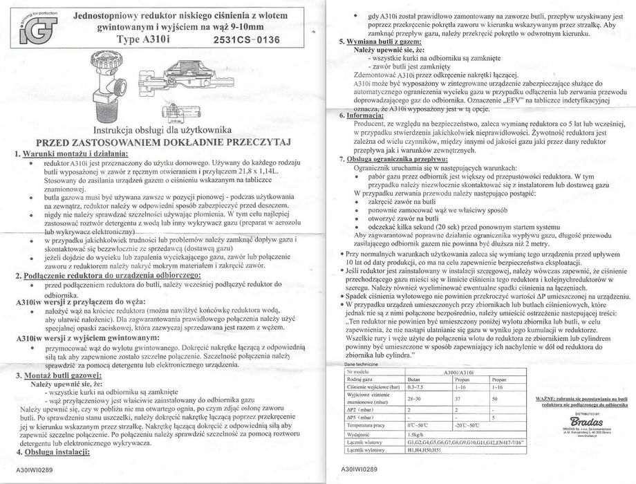 Butla gazowa 11kg + reduktor regulator zawór butle propan butan lpg