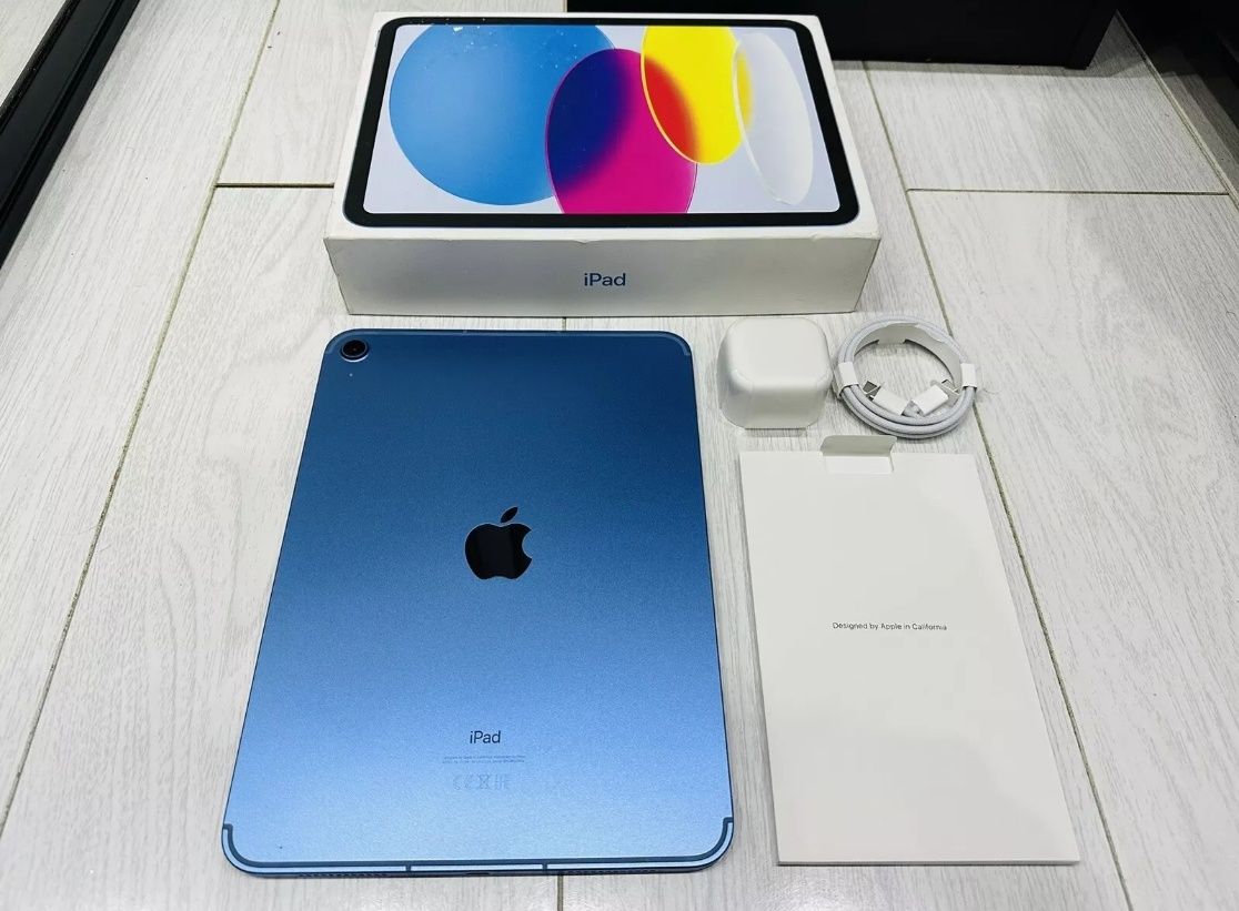 Ipad 10th 64gb Blue как новый