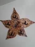 Unikat Wieszak przypalany Kwiatek Handmade
