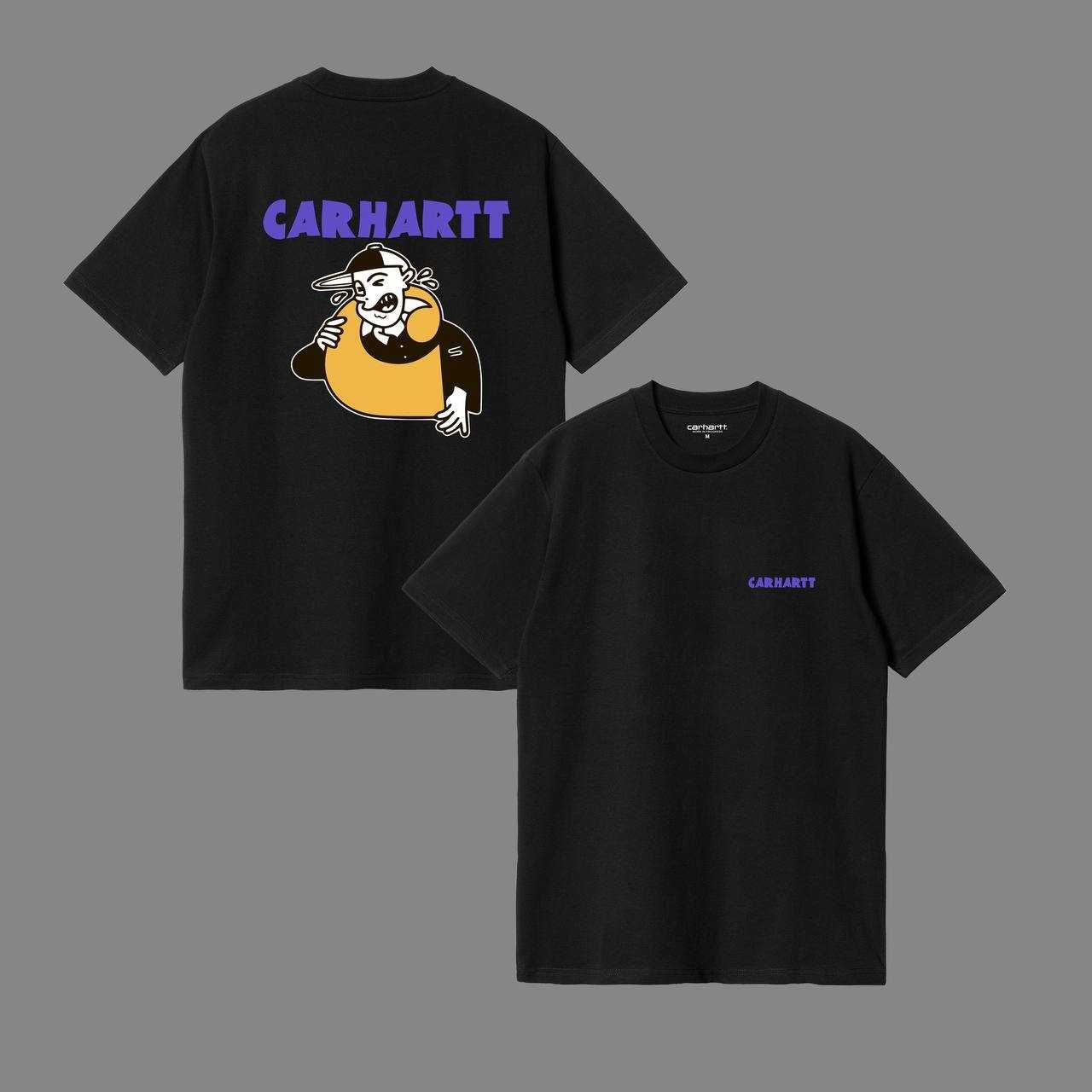 Футболка carhartt кархарт оригинал черная фиол лого