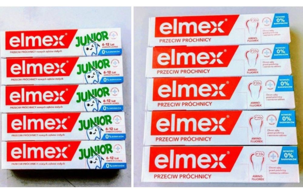 Elmex Pasta do zębów przeciw próchnicy i Junior 10 szt.