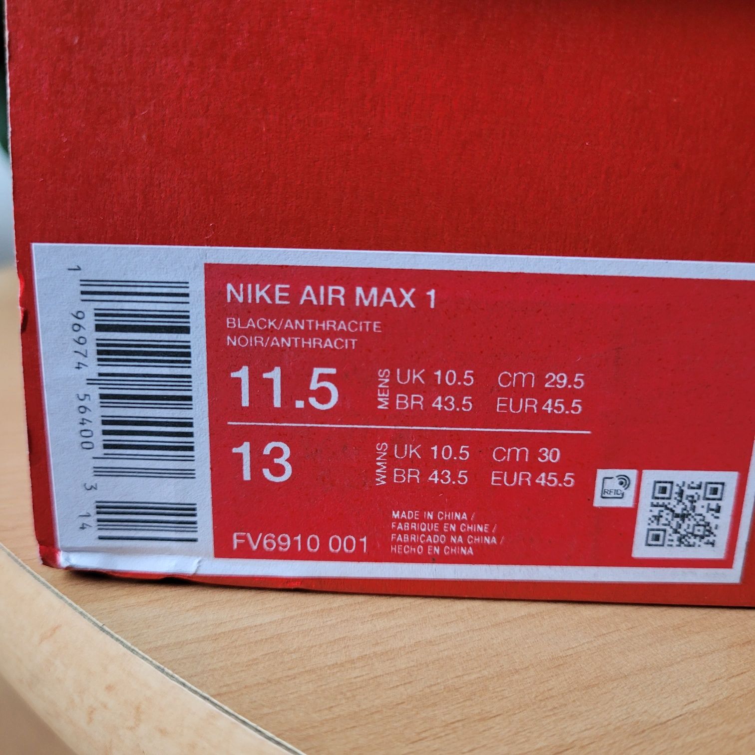 Nike Air Max 1 Bred 45,5