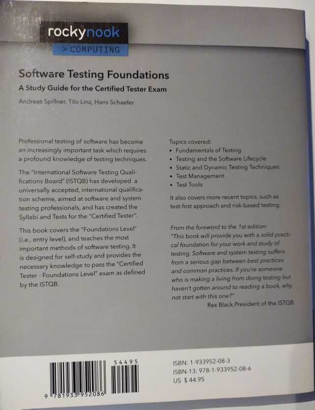 Software Testing Foundations.Study Guide for the Certified Tester Exam