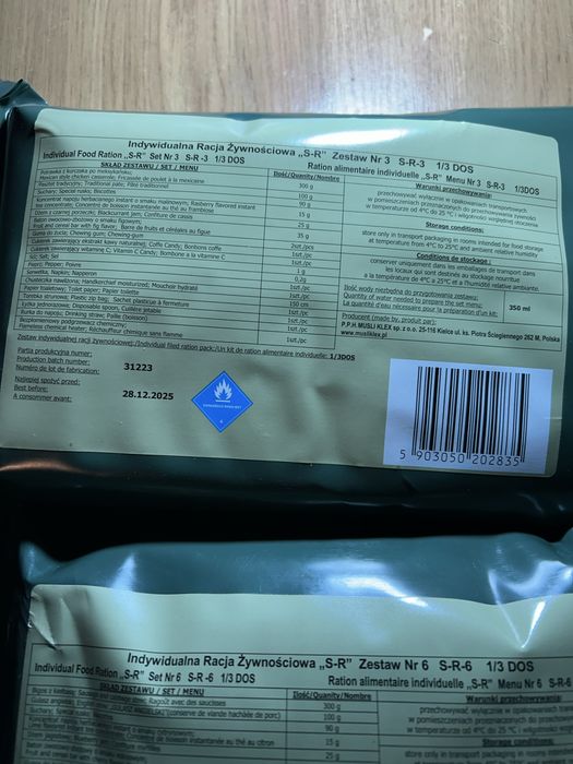 Racja żywnościowa „SR”