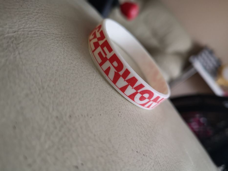 Gumowa bransoletka Polska biało czerwoni