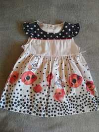 Sukienka letnia dla dziewczynki w maki r. 86 (18 miesięcy)