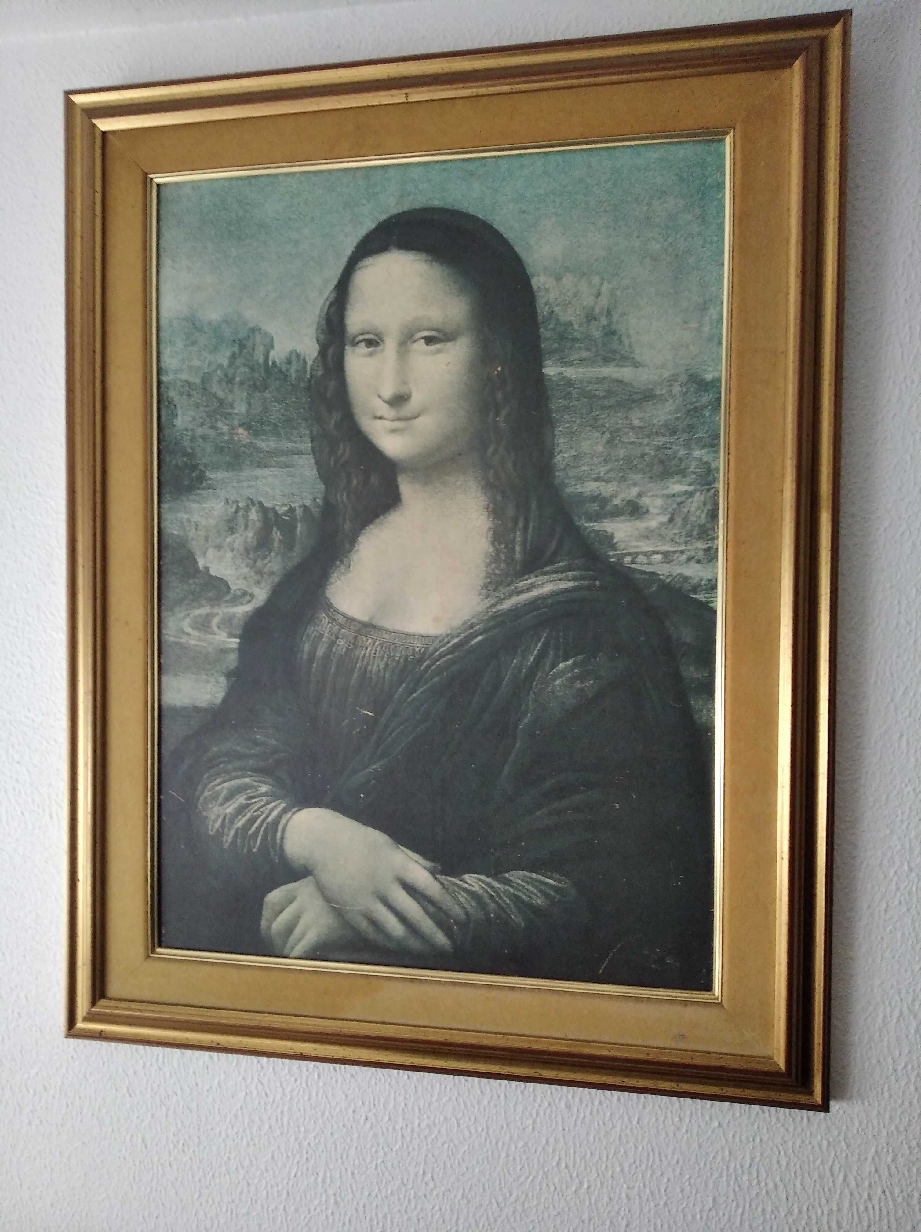 Quadro monalisa com moldura