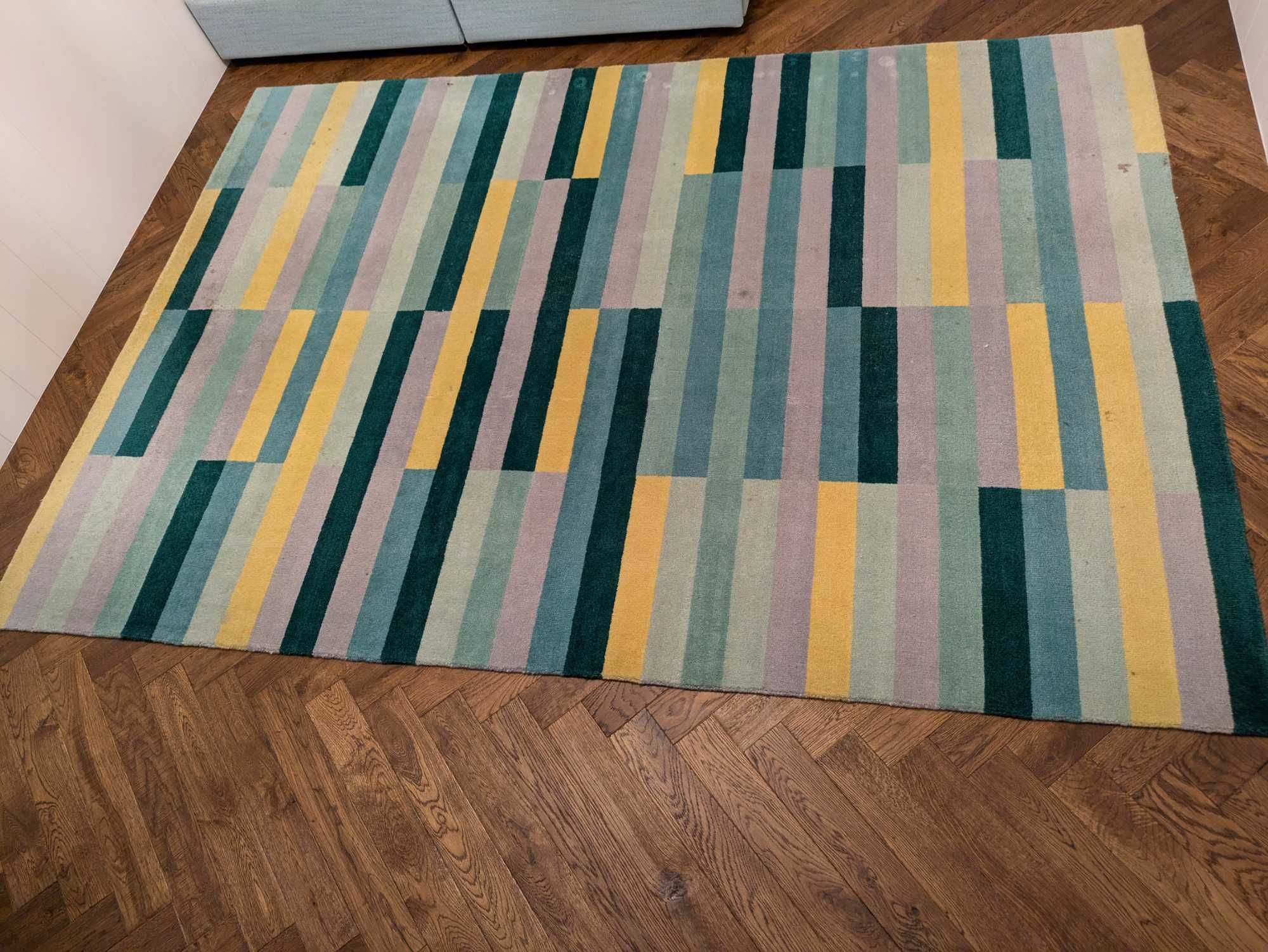 IKEA KRONGE Dywan z krótkim włosiem 170x240 cm naturalny wełniany