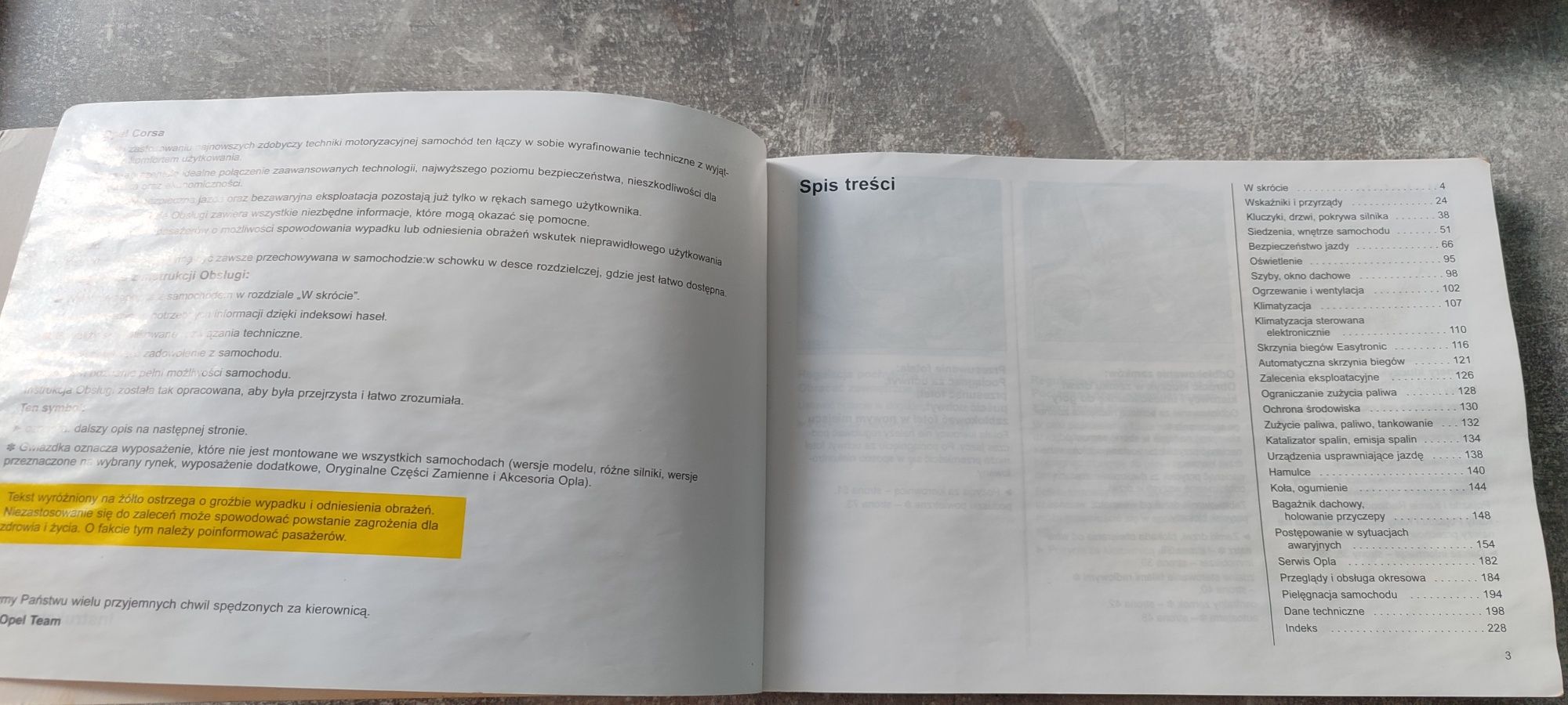 Instrukcja obsługi użytkowania opel corsa c 2001 - 2006 język polski