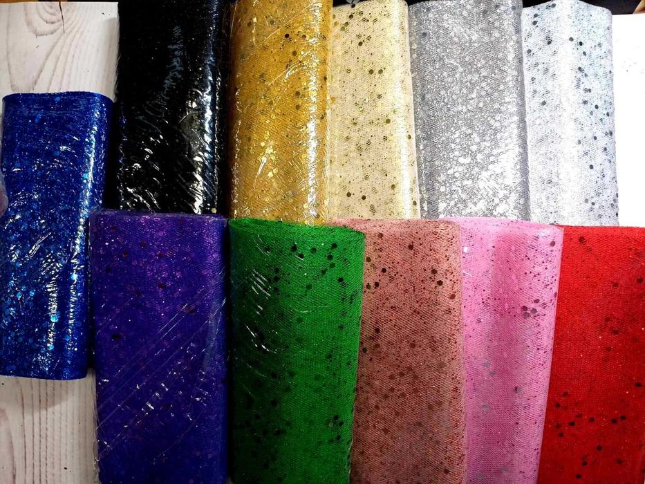 Фатин однотонный рулонами и на метраж