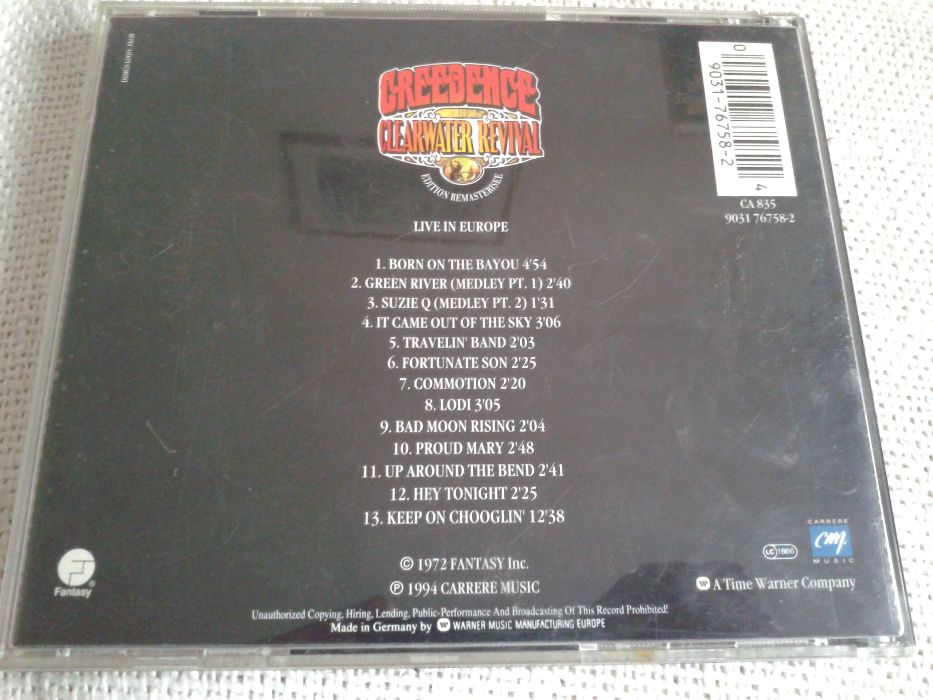 Creedence Clearwater Revival - Live In Europe CD