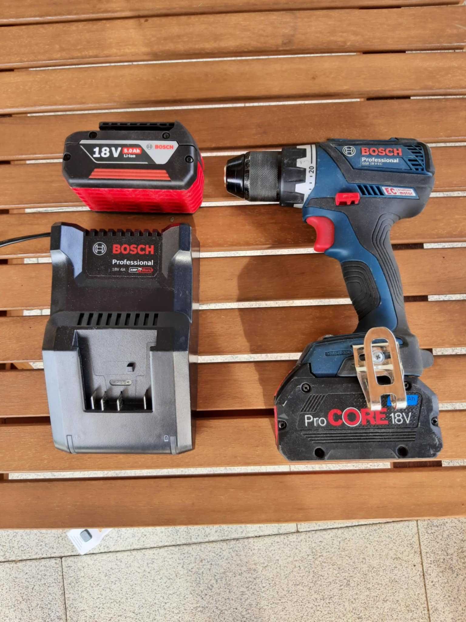 Wiertarko - wkrętarka GSR 18 V-EC 2x5 Ah