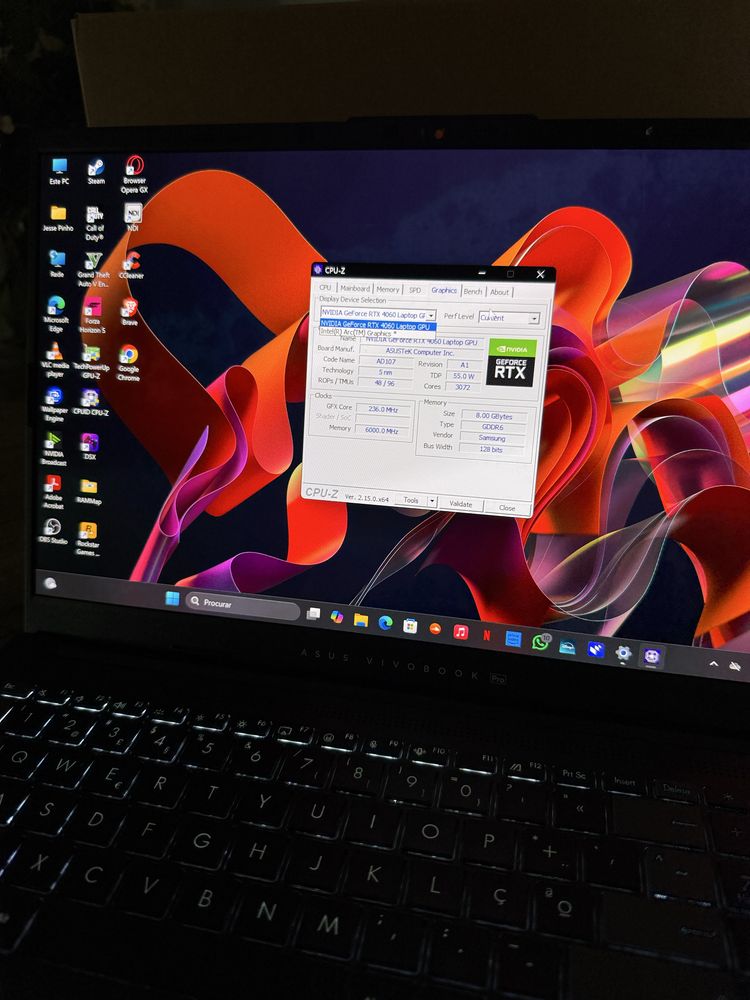 Asus VivoBook Pro 15 Oled Intel Core Ultra 9, NVIDIA GeForce RTX 4060