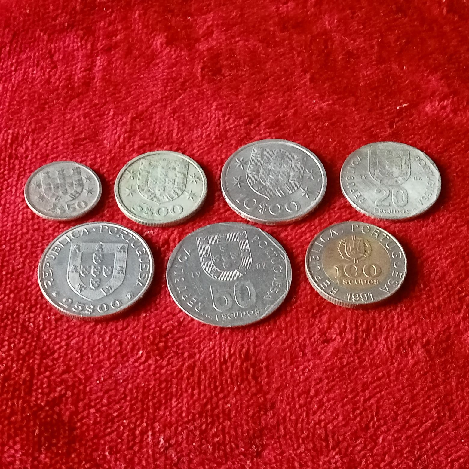 Moedas portuguesas  menor-maior