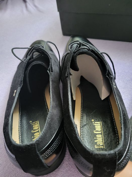 Чоловічі туфлі чорні замш