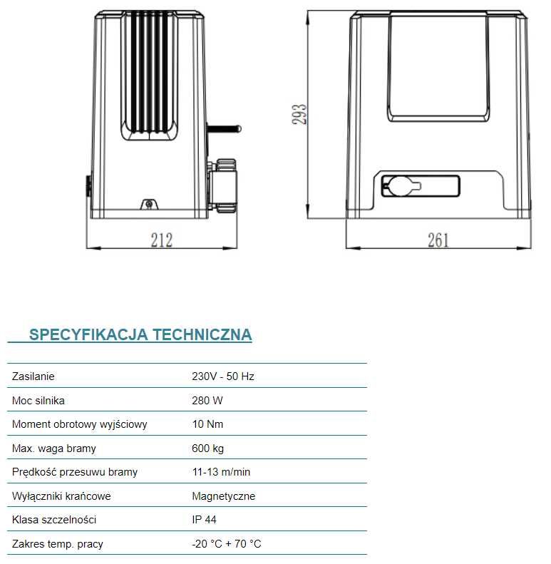 Napęd automat do bramy przesuwnej Navi 600 zestaw, gwarancja, FV, nowy