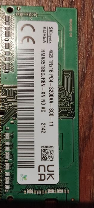 Оперативная память для ноутбука ddr4 3200 4gb