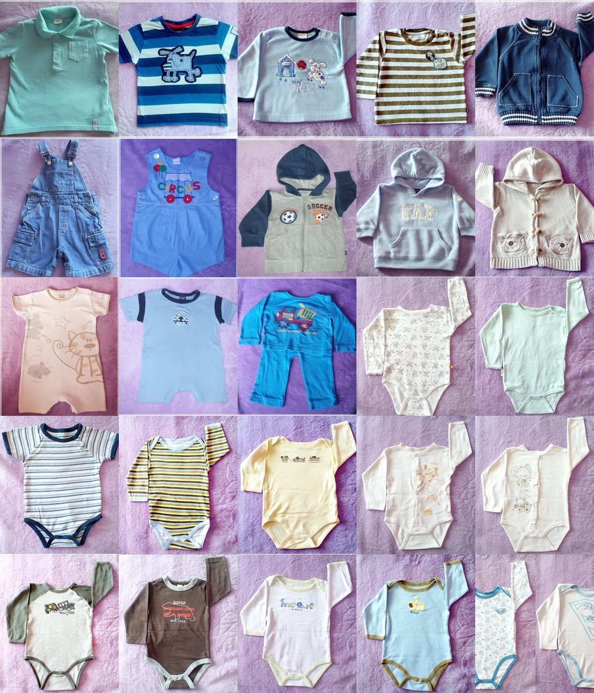 Ubrania 74-80 roz. 9-12 m. Bluzka Spodnie Śpiochy Body.