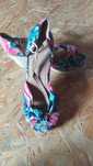 Sandały na koturnie w kwiatki boho espadryle