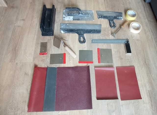 Szpachelki papier ścierny taśma itp