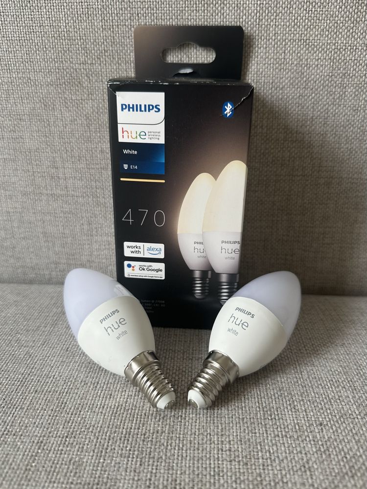 Philips hue 470 White - dwie żarówki e14