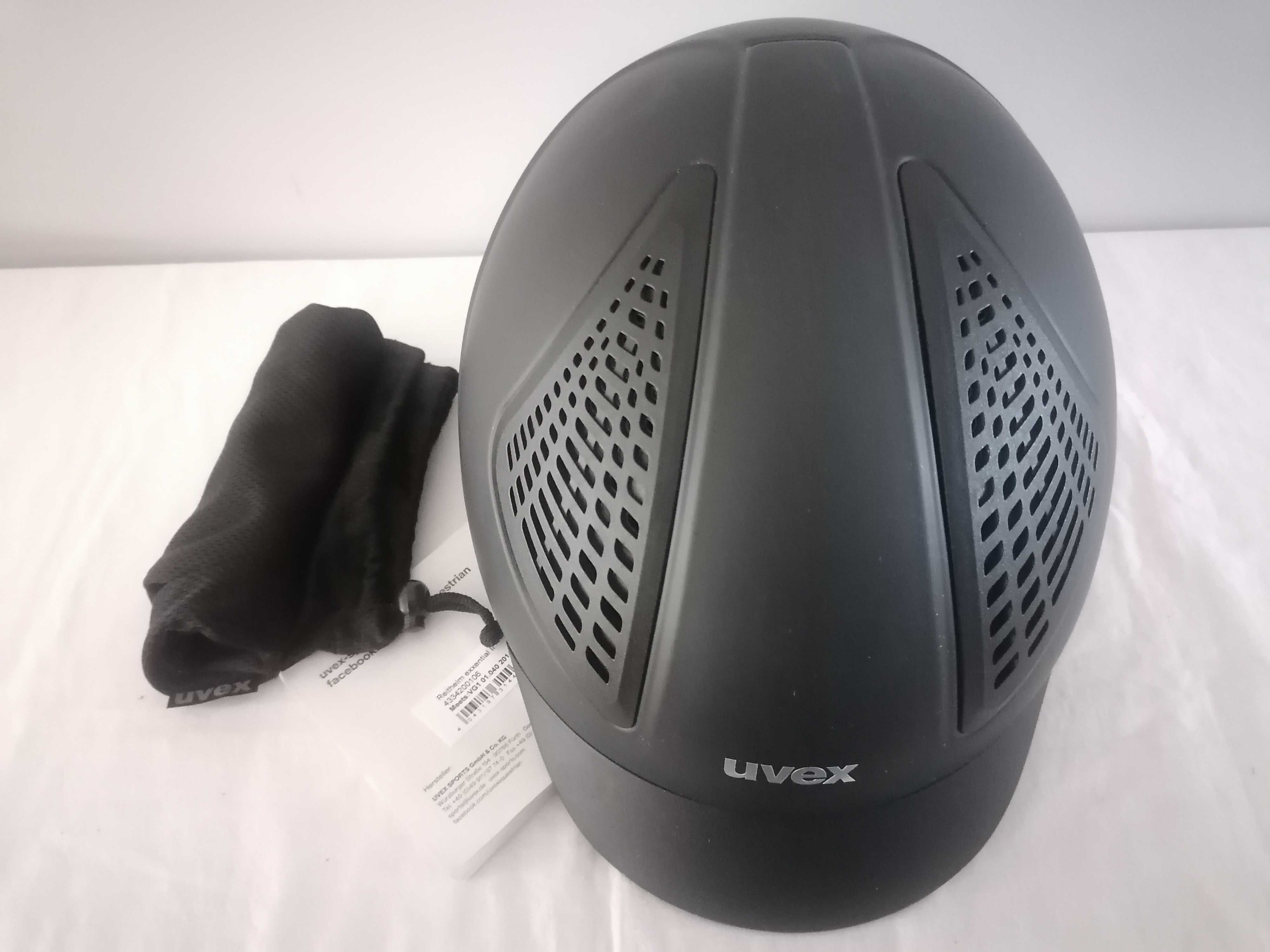 Kask jeździecki toczek Uvex Reithelm Exxential II Black M/L 57-59cm