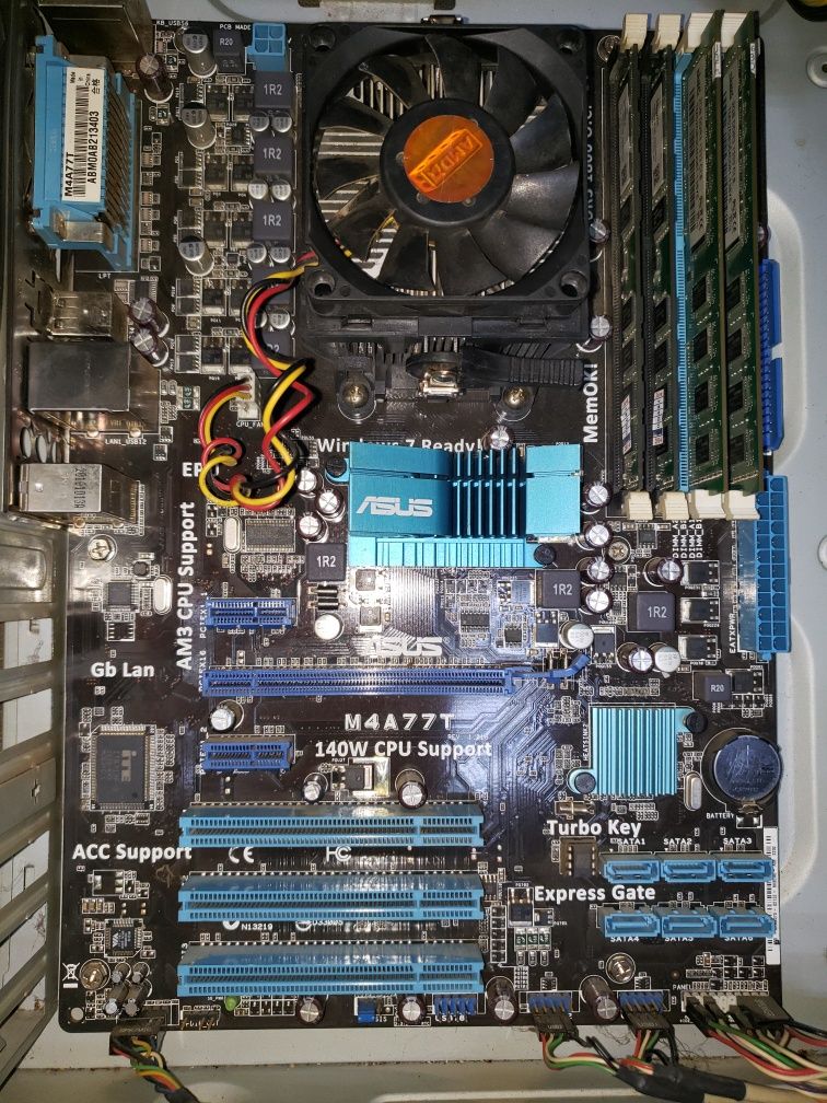 Комплект ASUS M4A77T+AMD ATHLON II X2 250+ ОЗУ 8Gb