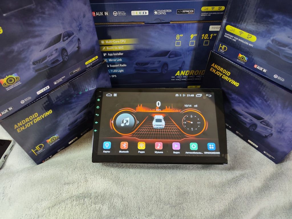 Автомагнитола 10" 2/32gb Андроид, Apple CarPlay,Android Auto