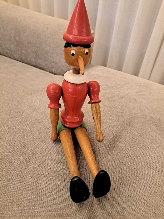 Boneco Pinóquio Vintage (madeira e articulado)