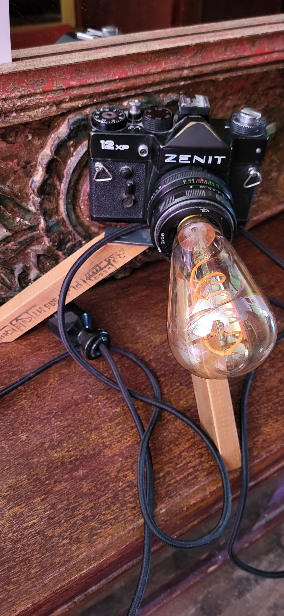Lampka w stylu retro własnoręcznie wykonana